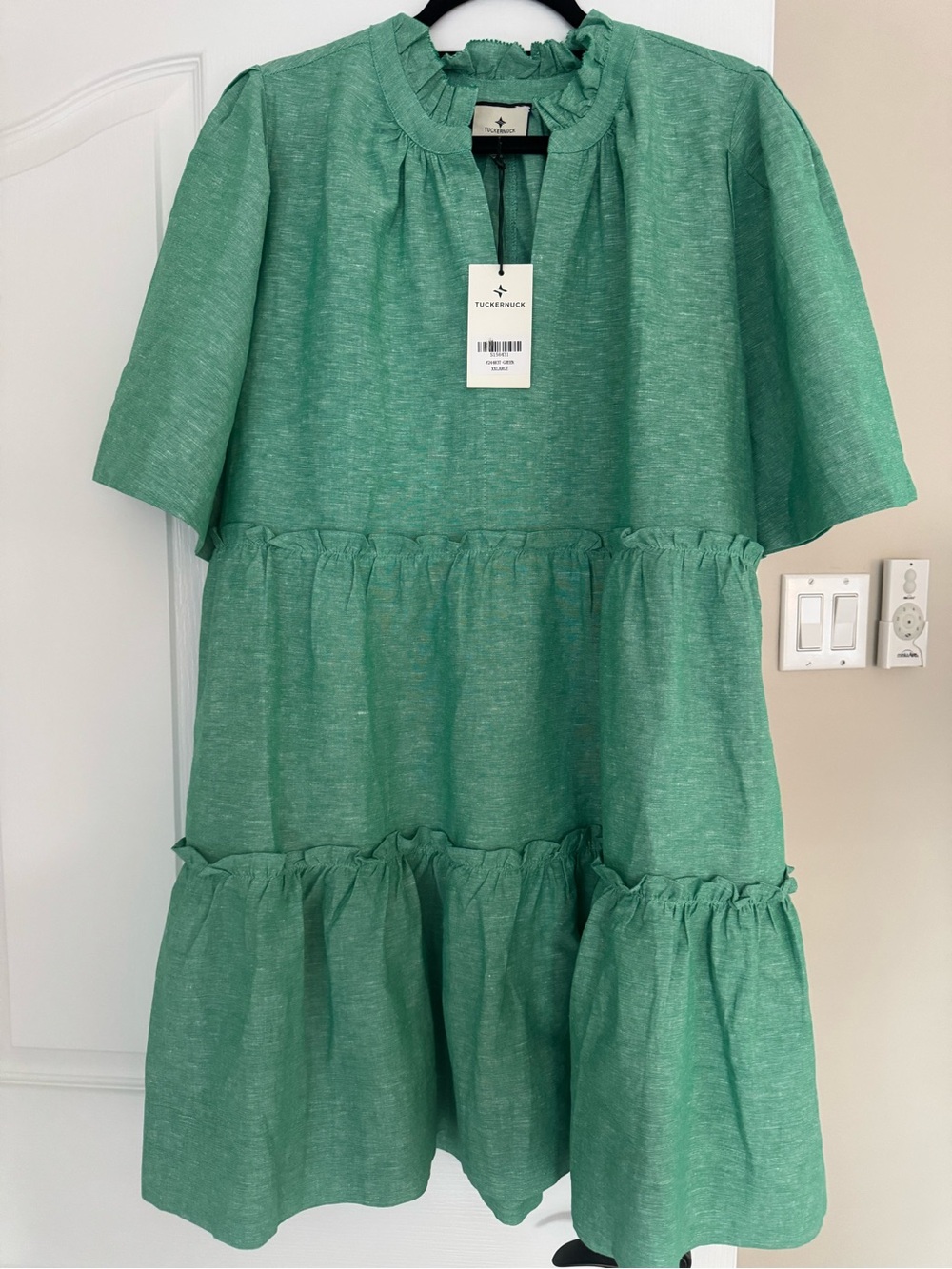 Tuckernuck Mint Green Tiered Ruffle Dress New with Tags